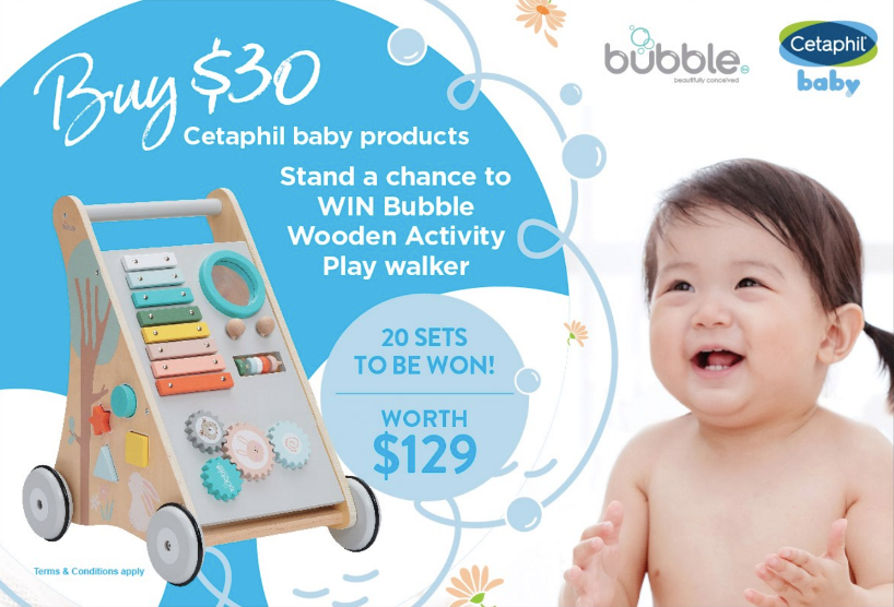 Cetaphil Baby x ShengSiong x Bubble Wooden Play Walker Giveaway 2023