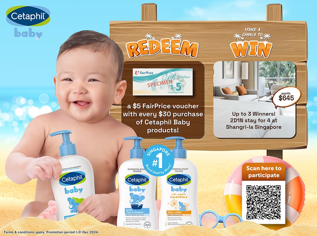 Cetaphil Baby x FairPrice x Shangri-La Sentosa Lucky Draw & FairPrice Voucher Redemption December 2024